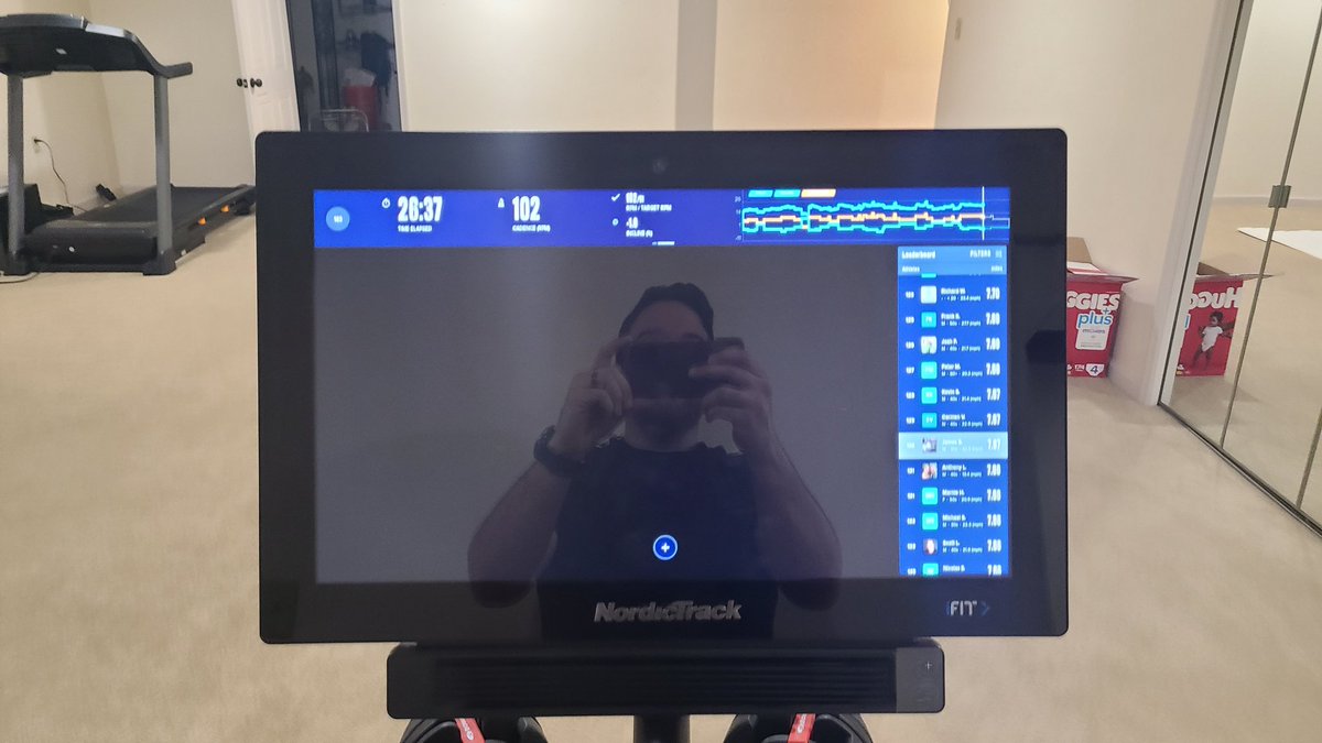 J1MB3AM's tweet photo. @NordicTrack I tried, but the app has locked up twice on me.... Make a way to resume a workout after needing to restart due to app errors... https://t.co/uUizNsf479
