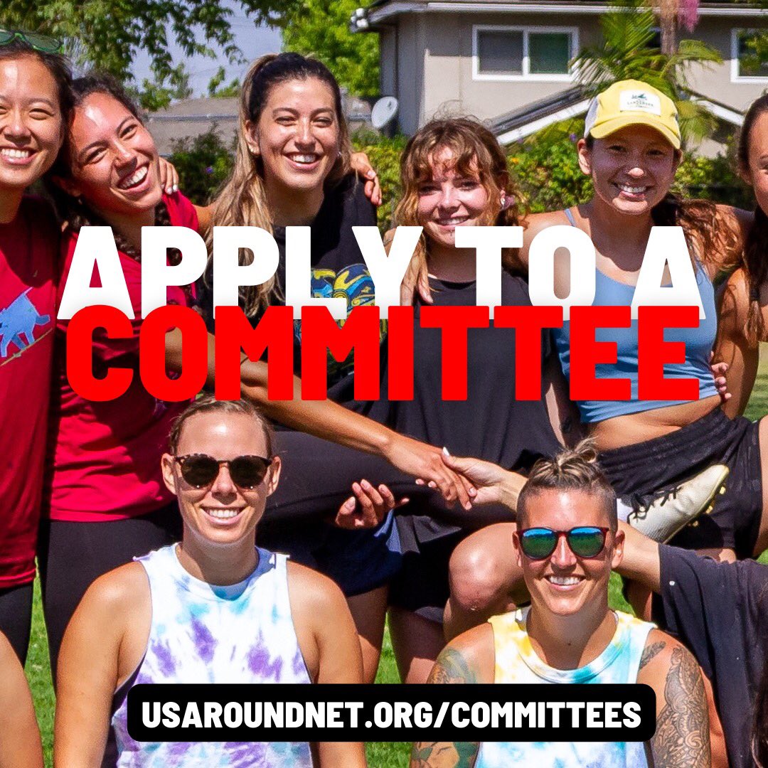 USARoundnet's tweet photo. USAR KICKOFF WEEK
For the past year we’ve been working hard to share all of these amazing initiatives with you. If you are interested in taking part in making history with USA Roundnet, apply to one of our committees this year!
Apply at https://t.co/mOhRGoVBex 
#usaroundnet https://t.co/cGvGNPmZ73