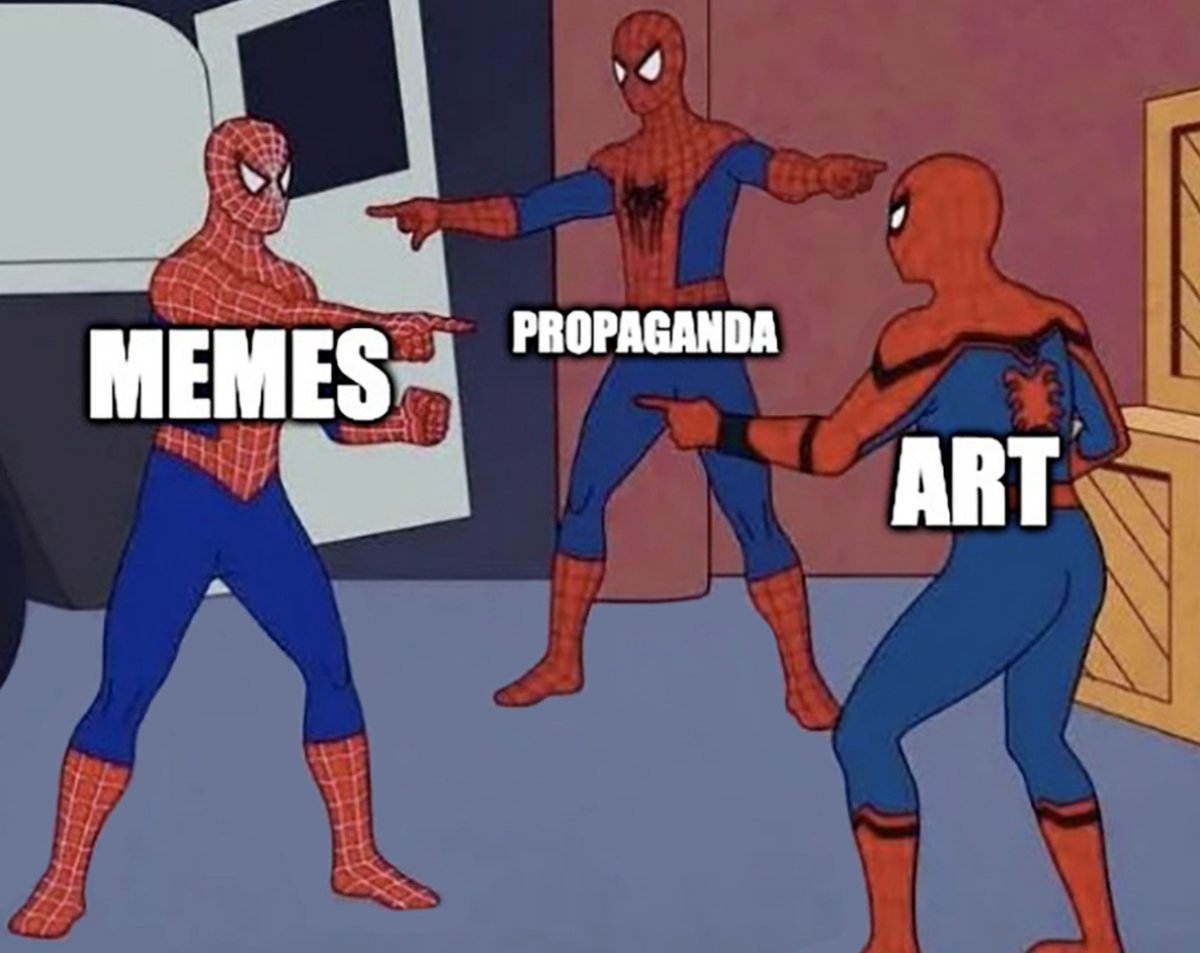reneehobbs's tweet photo. We're going to be exploring the relationship between memes, propaganda, and art this semester. I'm looking forward to meeting my #COM250 students in Digital and Media Literacy at @universityofri https://t.co/zZs1gOiVjN