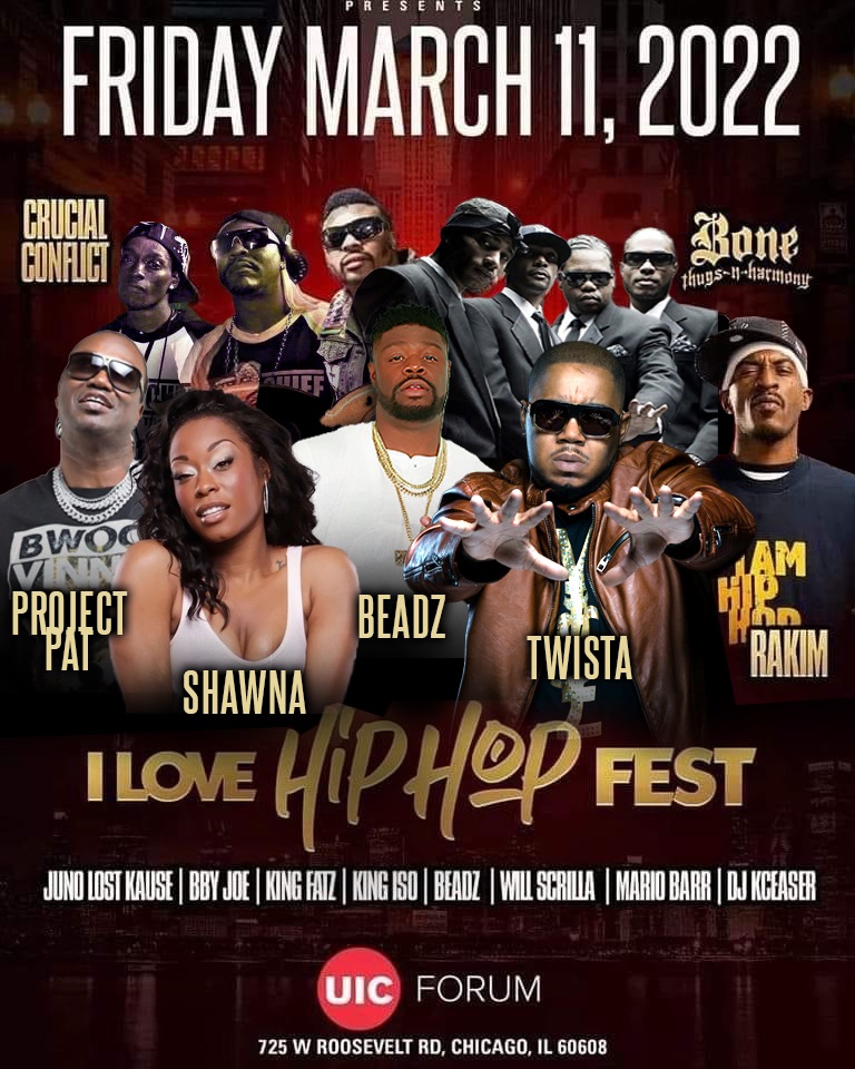This Concert finna be crazy Bone Thugs x Twista x Rakim x Project Pat x Beadz x Crucial Conflict x Shawanna