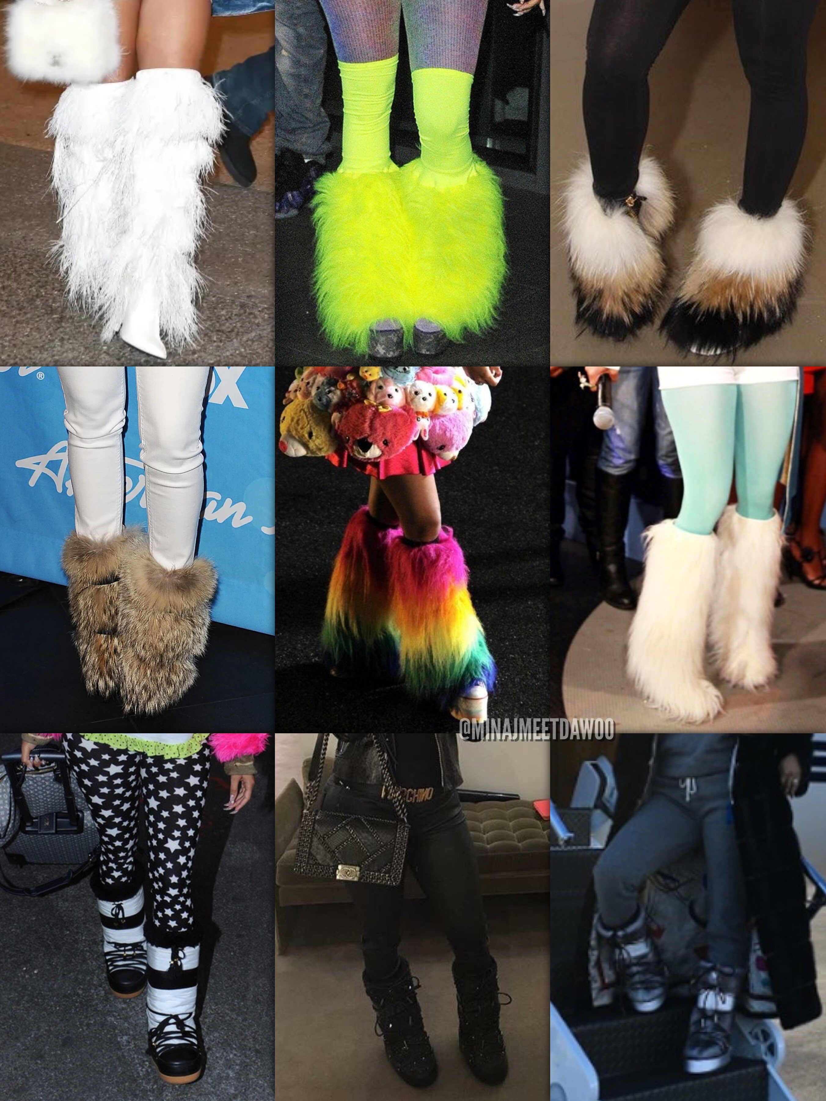 BRI. on X nicki minaj wearing fur boots moon boots https t ofU8LKh6jg X