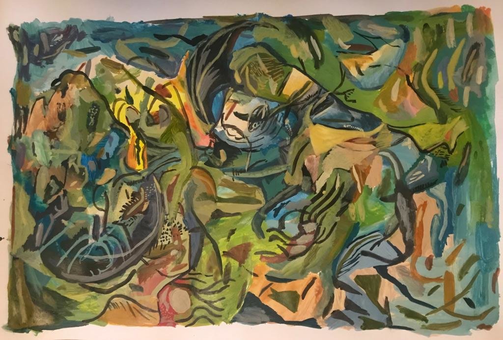 I painted today earlier.
I'm currently most of all a digital painter. 
but I never stop doing my indian ink stuff or this.
This and all my other work is getting stronger and stronger for you all, in the form of input to my digital work, or as scans and direct mint of the images