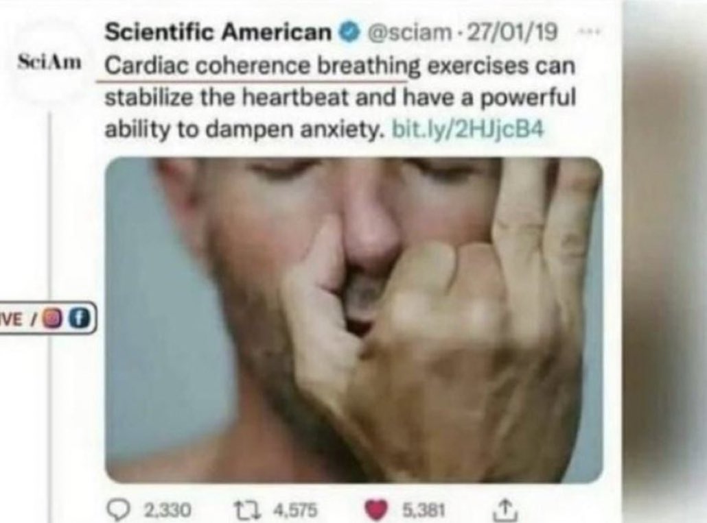 vivekagnihotri's tweet photo. Hahaha. Pranayam is now ‘Cardiac Coherence Breathing’. 😝 

West is learning what we discovered thousands of years ago. https://t.co/5bAIIUoskI