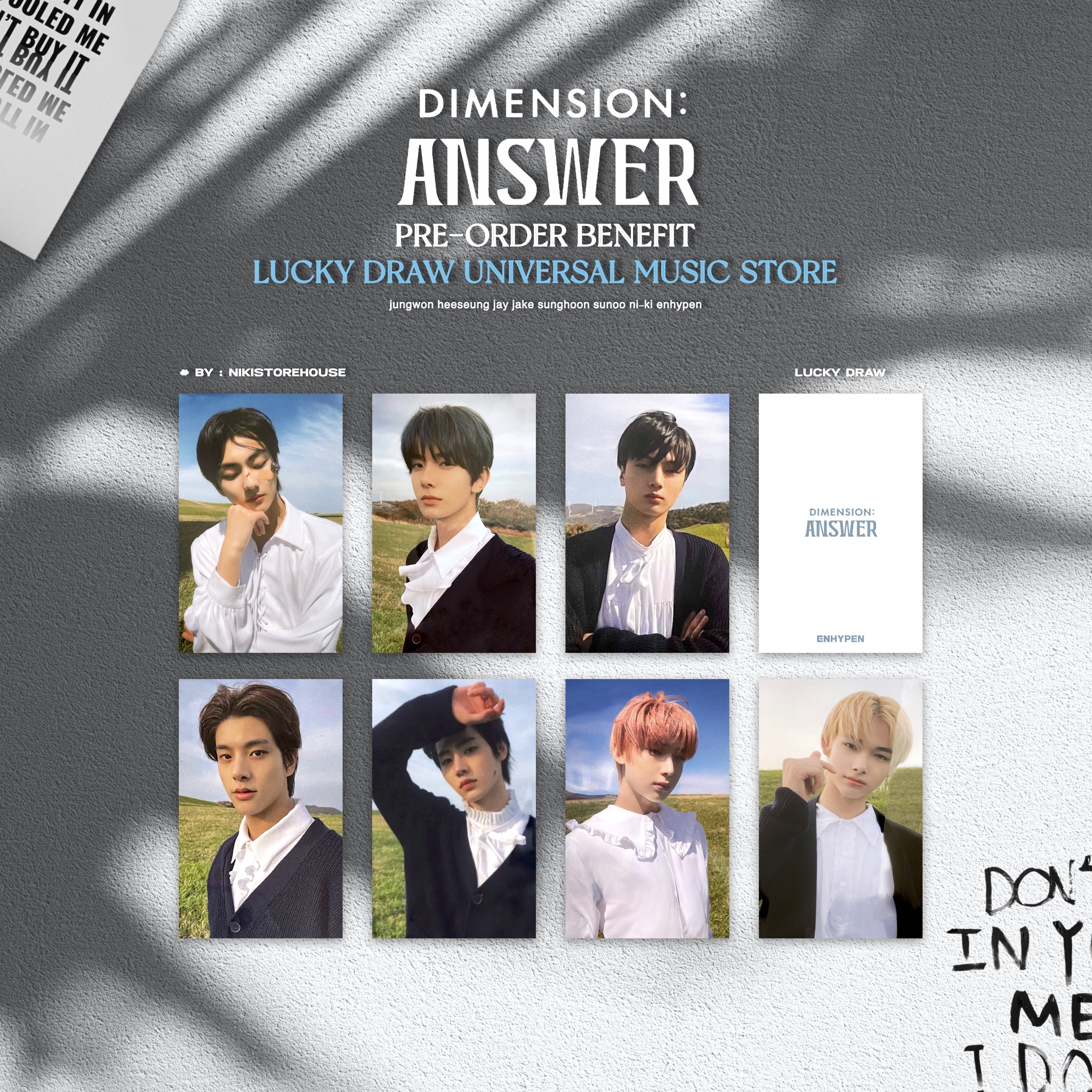 ENHYPEN Weverse Japan Lucky draw Limited number Photo card