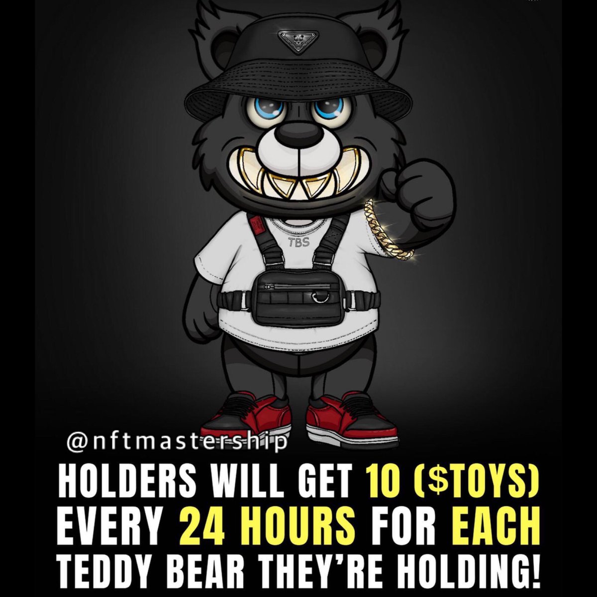 nftmastership's tweet photo. 300 Whitelist Spots left! 📈⌛

@teddybearsquad.io is a collection of 10,001 unique NFTs on the ETH Blockchain with more than 50,000 highly supportive &amp; active Discord Membears! 🐻 https://t.co/m7soSP9LuF