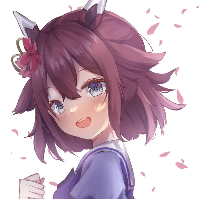 サクラチヨノオーちゃん描いてみました!🐴🌸
 #ウマ娘  #サクラチヨノオー 