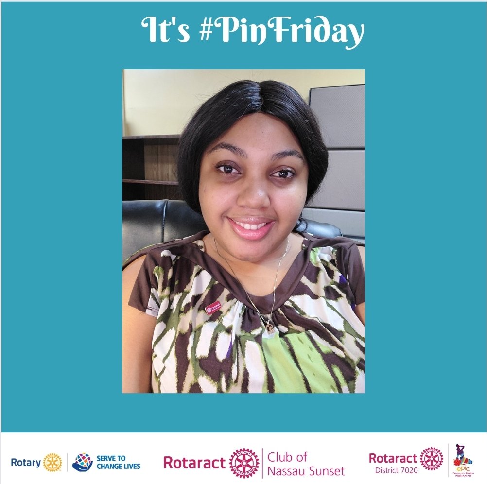 RCNassauSunset's tweet photo. ✨We Made It Rota-Fam!✨ 

Thank God it's #EpicFriday 💃🎊🥂 

Here at The Rotaract Club of Nassau Sunset we celebrate each and every #PinFriday displaying our club pride. 

Take a look as we captured some of our members displaying their Club pins 📸 https://t.co/fxoLmybXZy