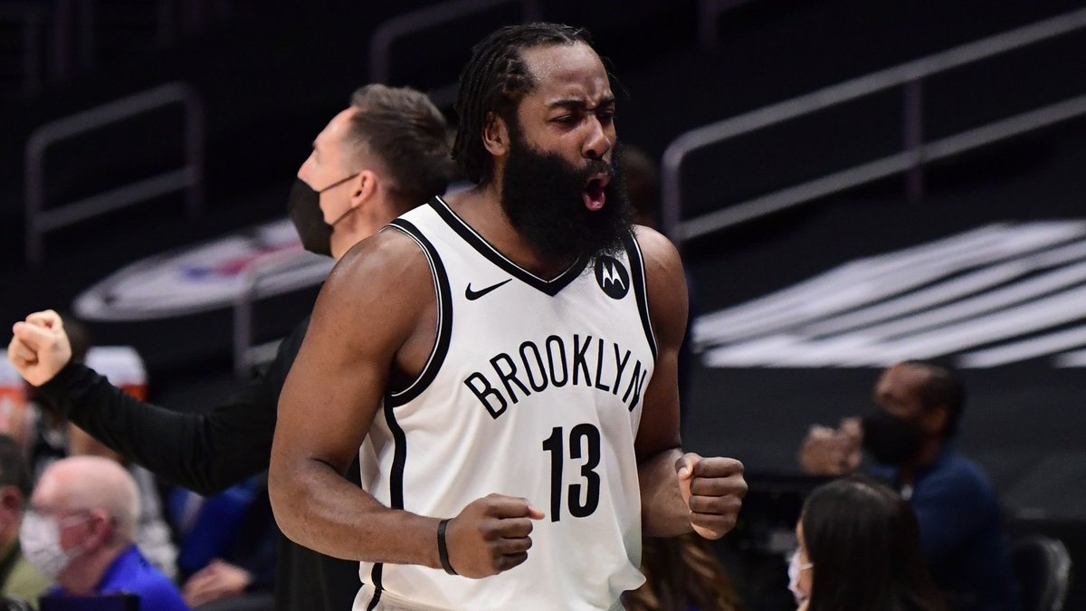 BrooklynNetcast's tweet photo. James Harden tonight: 

37 Points
10 Rebounds
11 Assists 
54 FG%
50 3P%
100 FT%

He’s in MVP form 🗣
#NBAAllStar #JamesHarden https://t.co/TsmgG8727v