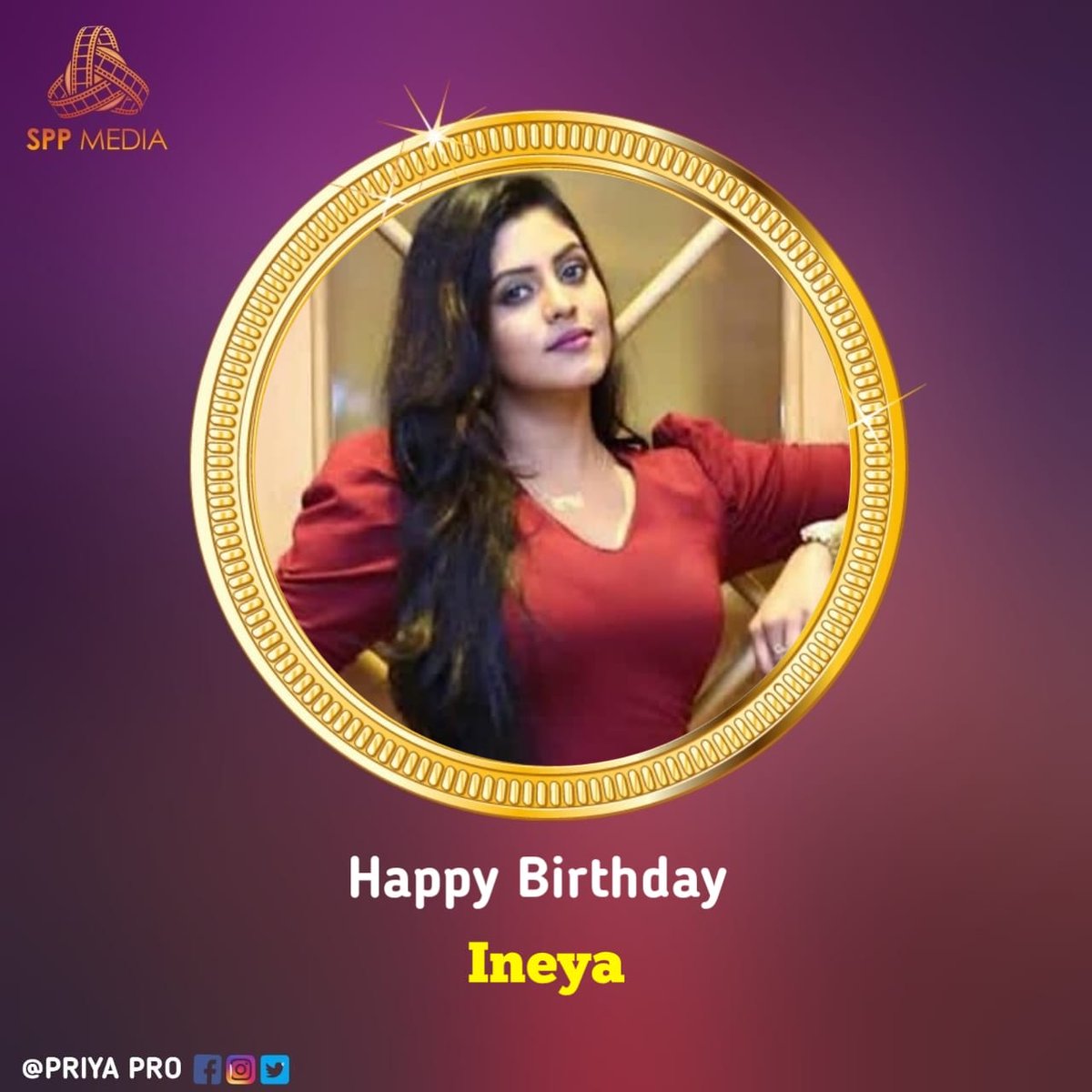 #SPP Media Wishing Beautiful Actress #ineya a very happy birthday and all success ahead!💐 #HBDIneya @IamIneya @PRO_Priya @spp_media
