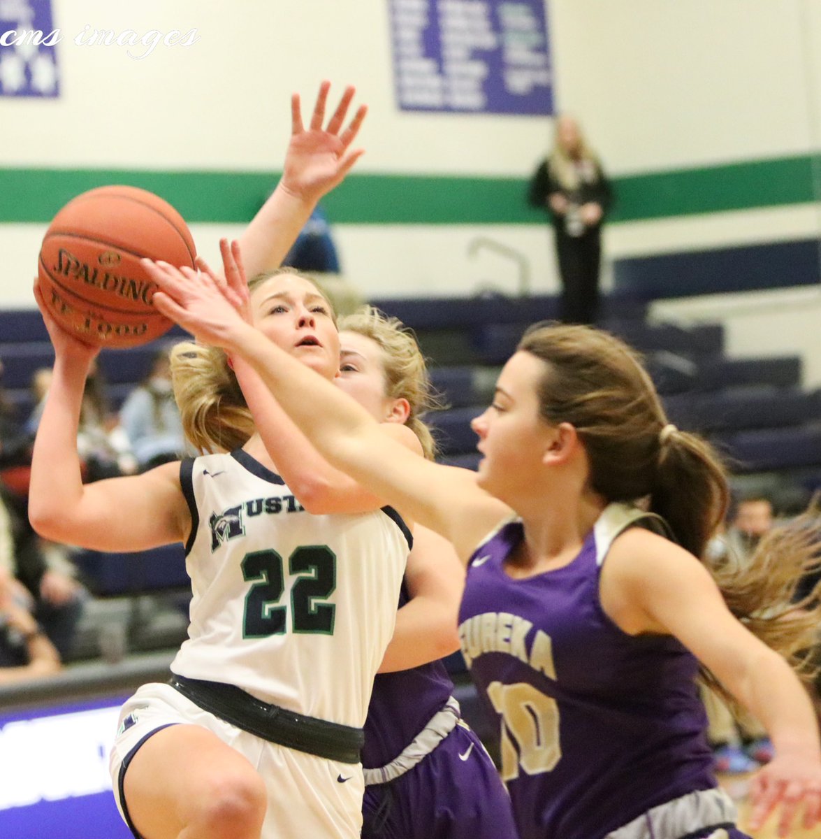 ChrisSchmitz168's tweet photo. Marquette Mustangs hold off the Eureka Wildcats for the 44-41 win in a Class 6 District 2 🏀 preview tonight in Chesterfield! @ehsbbboosters @EHSActivityDir @wildcatwmnhoops @MarquetteStangs @MustangsWBB @rockwoodschools @STLhssports @WestNewsmag #stlprephoops #cmsimages📸 https://t.co/GfhSLbp0TJ