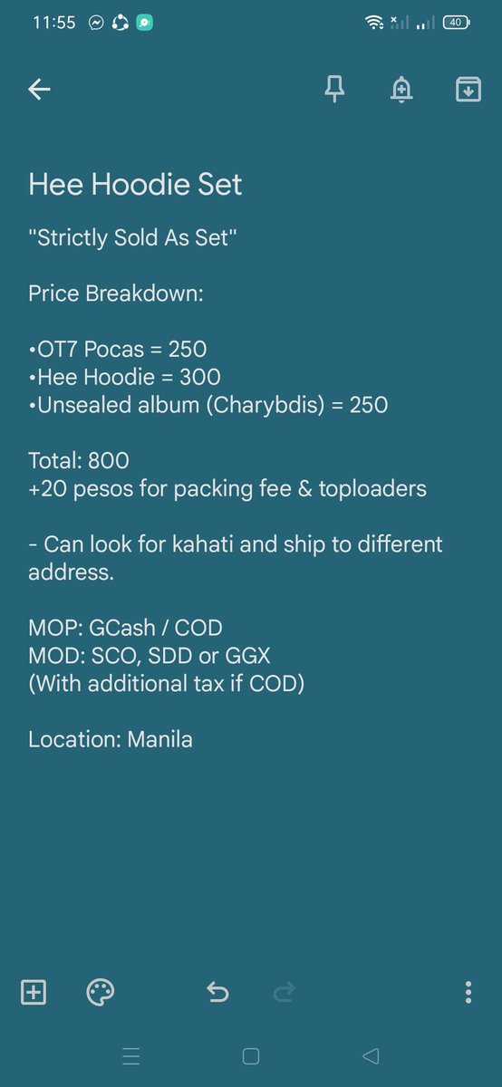 INfinityCartPh's tweet photo. WTS / LFB

ω READ DESCRIPTION ω

Reply "Mine Hee Hoodie" to claim.

📌Sold as set 
📌Onhand
📌Good Condition
📌Can ship to different address / kahati
📌With lots of freebies

MOP: GCash or COD
(PAYO PRIO)
MOD: SCO, SDD or GGX 
With additional tax if COD

#INfinityPhUpdates https://t.co/1PFP23PALU