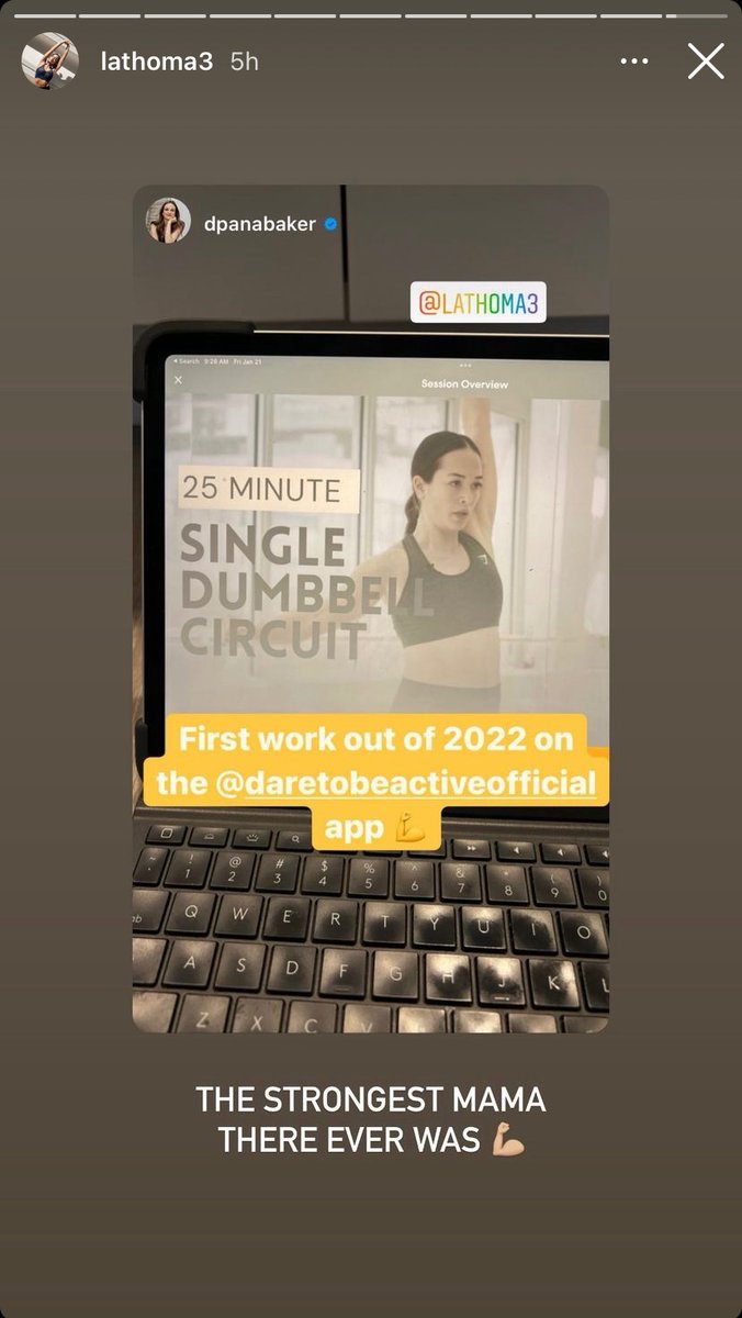 Danielle via instagram stories using LA’s “dare to be active” app!