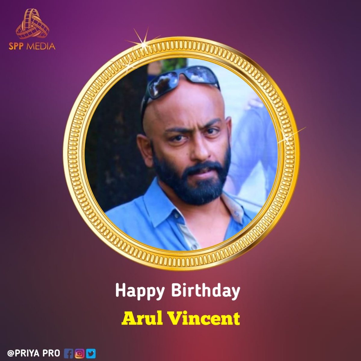 #SPP Media Wishing Talented Cinematographer #ArulVincent a very happy birthday and all success ahead!💐

#HBDArulVincent

@vincentcinema

@PRO_Priya @spp_media