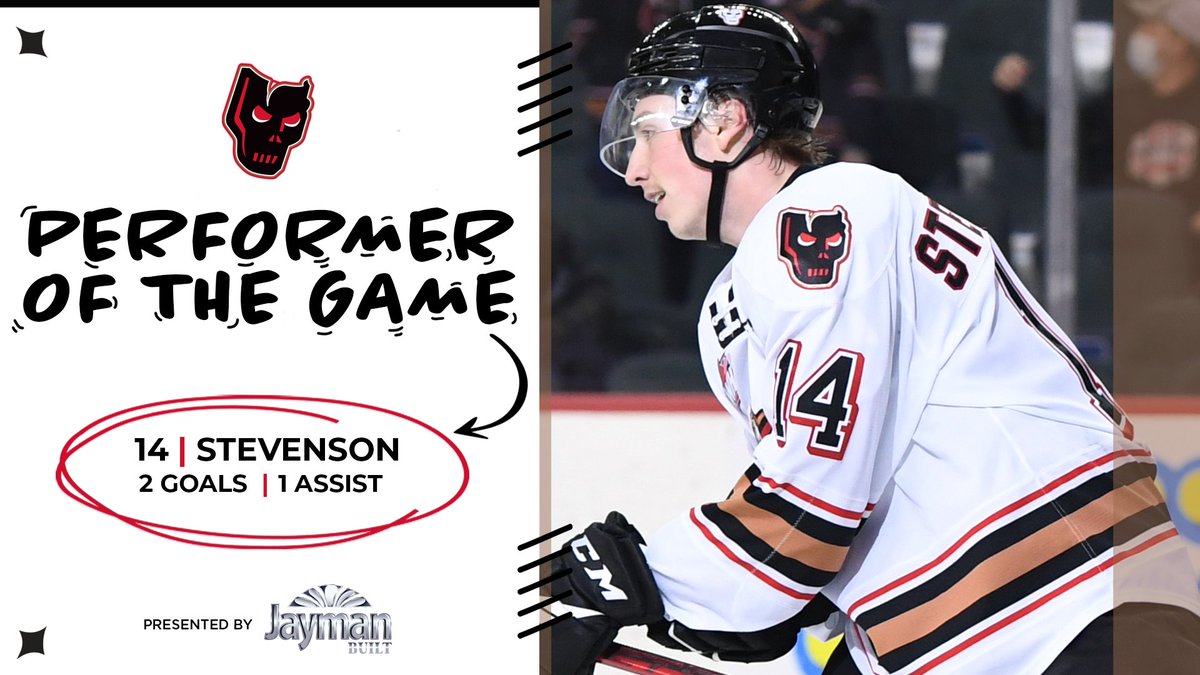 WHLHitmen's tweet photo. A 3 point night earns Blake Stevenson the @JaymanBUILT Performer of the Game!
#PerformanceLivesHere https://t.co/HVlzXScIYN