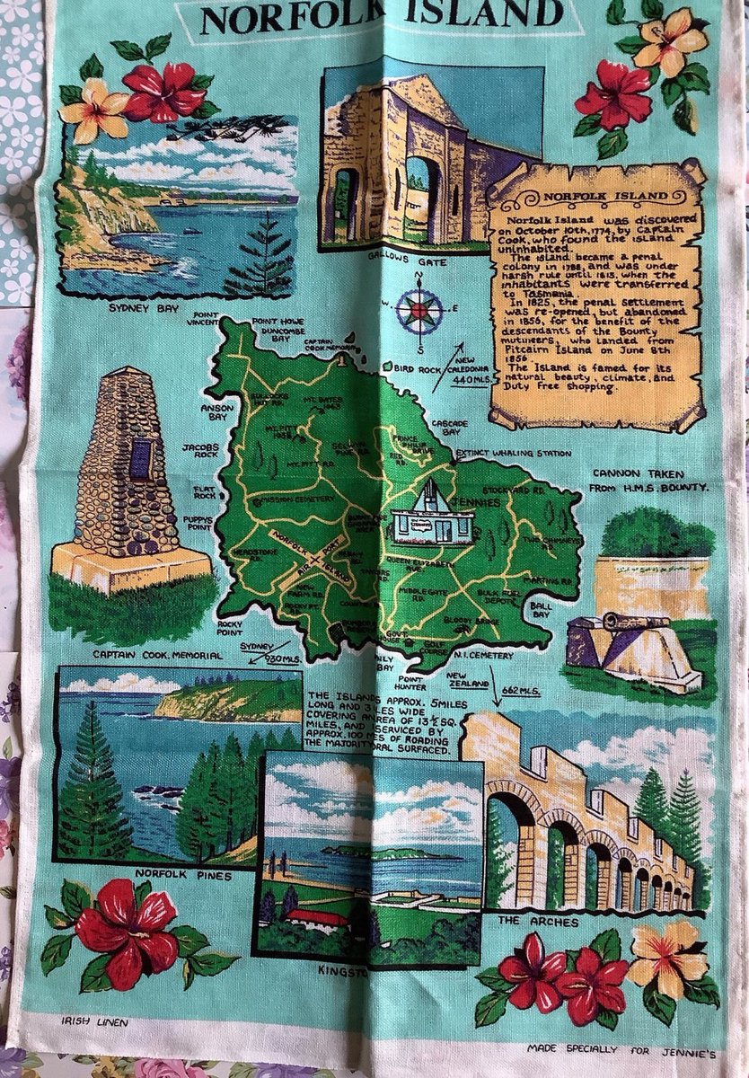 WatsonsVintage's tweet photo. A BEAUTIFUL Rare Linen Tea Towel in my #etsyshop : Vintage STUNNING Unused 'Norfolk Island' Very Large Irish Linen Souvenir Tea Towel - #AustraliaCollectable #Pretty #WallHanging #VintageHomeDecor https://t.co/eAXTDKPl92 #NorfolkIsland #SouvenirPiece https://t.co/DWTOoWPX6n