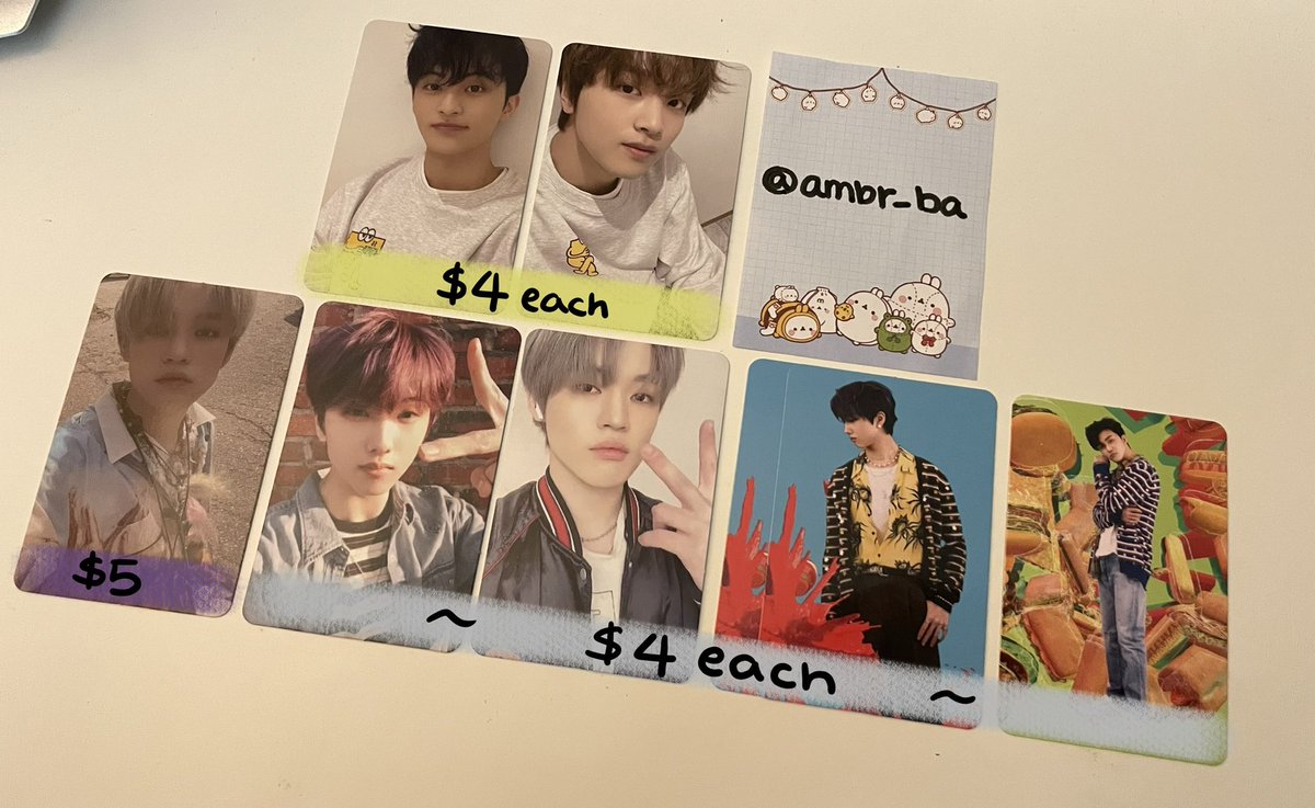 ambr_ba's tweet photo. wts | selling - nct dream ridin hot sauce album jewel pc cafe ar clip photocard

Mark Haechan Chenle Jisung Jaemin

usa only 🇺🇸
price w/ stamped shipping https://t.co/pmc4YcCwfT