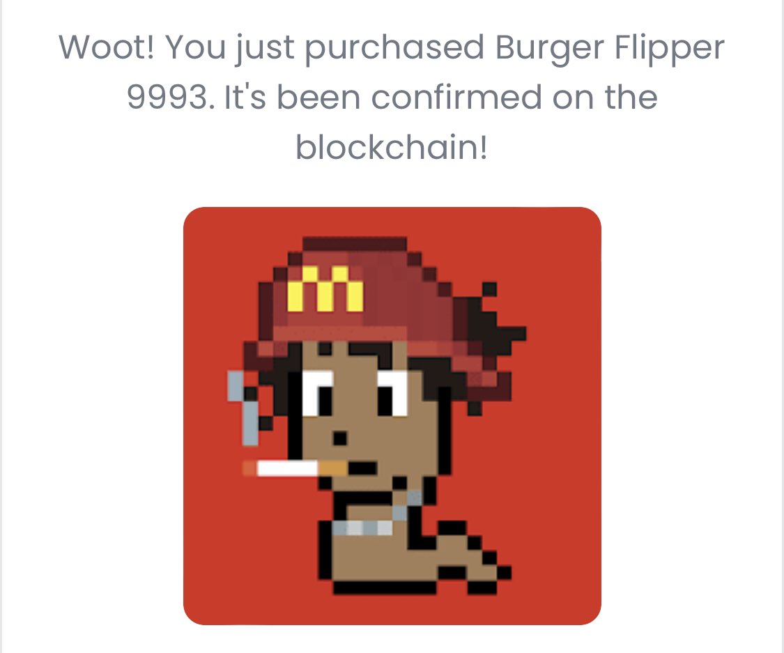MrDr1pster's tweet photo. @burger_flippers just copped this #NFT https://t.co/K53HUvBqtL