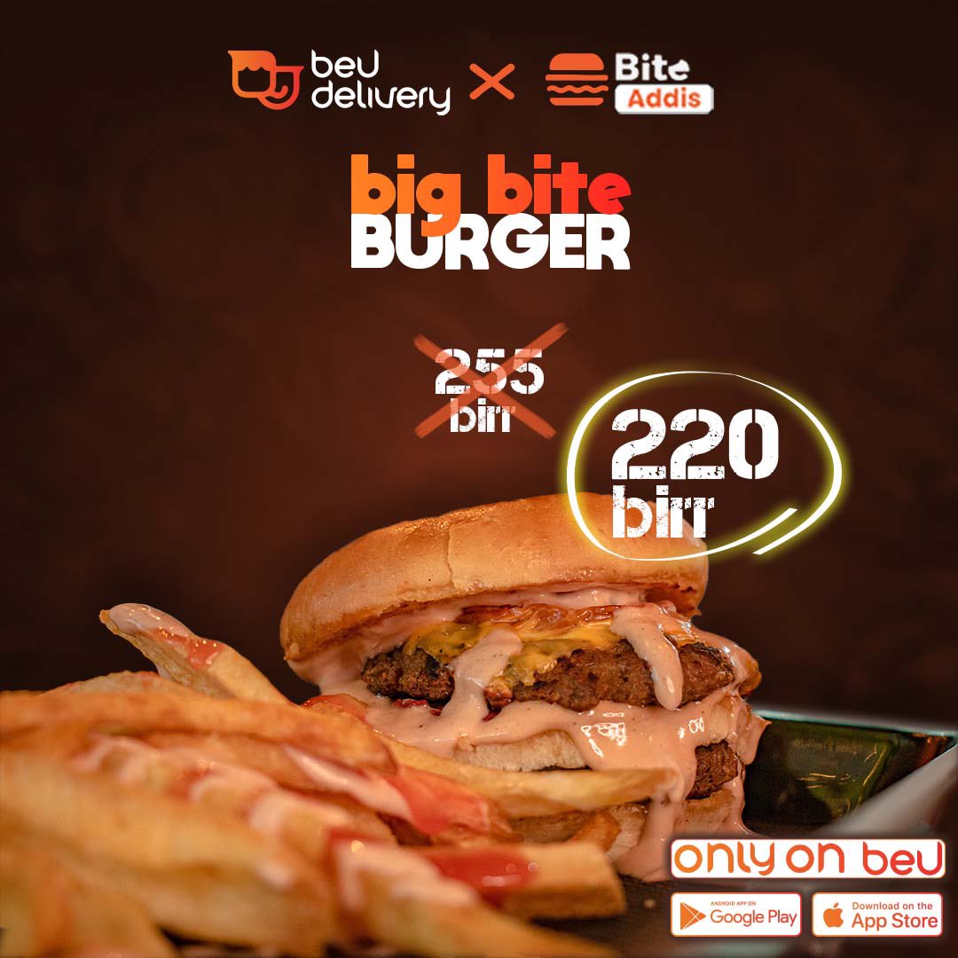 Beu Delivery Beu Today S Special Offer Get Up To 15 Discount With Big Bite Burger Order Now On Beu Delivery For Only 2 Birr To Download Our App T Co Mzypeawwx2 T Co Uo36n6zld3