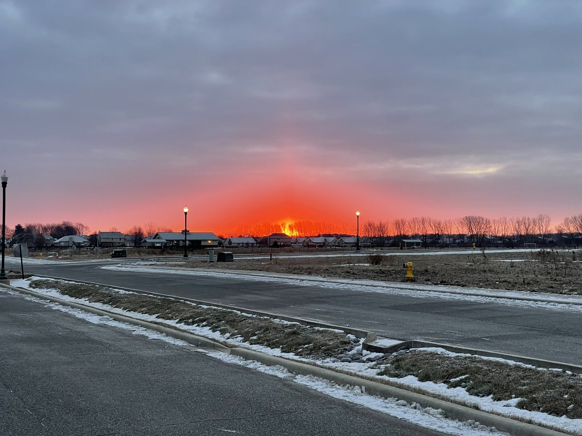Spectacular sunrise this morning. #NWIndiana