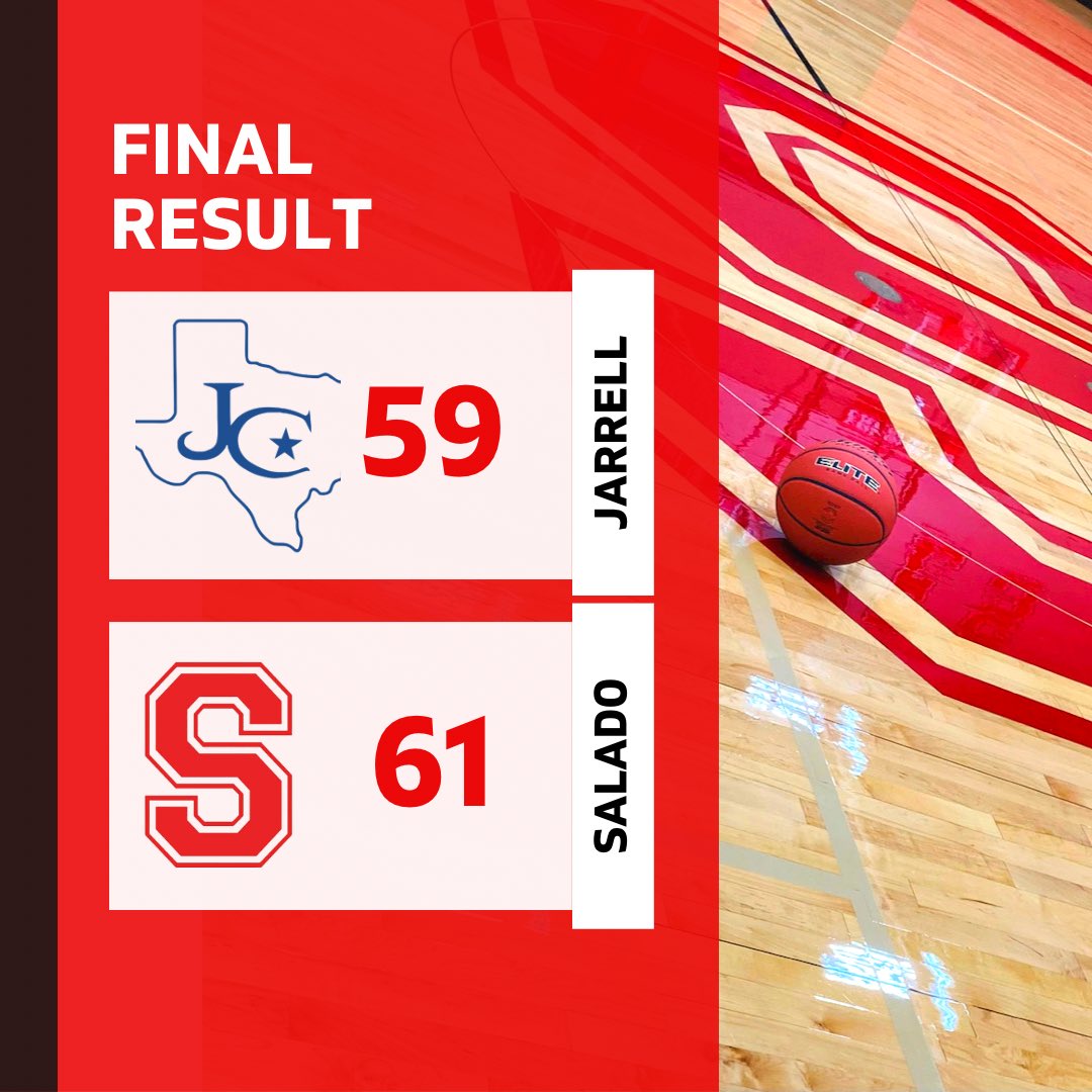 SaladoBoys_BB's tweet photo. Eagles pull out a key road win in Jarrell! Back at home Tuesday! One game at a time. #ManInTheArena 

#SaladoHoops 61
Jarrell 59

@hoopinsider @TDTSports https://t.co/6LkHHdxg3b