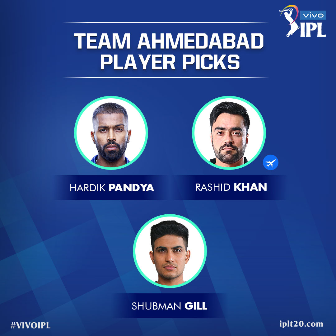 IPL's tweet photo. A look at Team Ahmedabad's Player Picks. 

What do you make of it ? https://t.co/kzOXlBVJ46