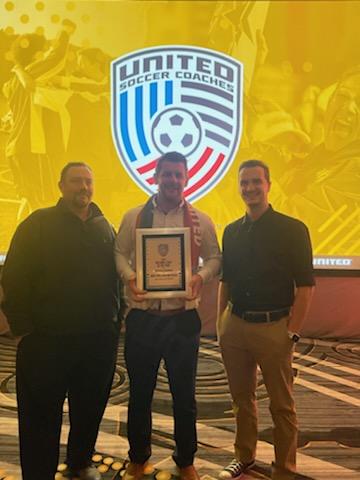 GLCCwSoccer's tweet image. Head Coach Sam Sibilski picking up 2021 National staff of the year award for the NCCAA along side assistant coaches Marcus Charlick and Jason Barron!!
#NEWERA