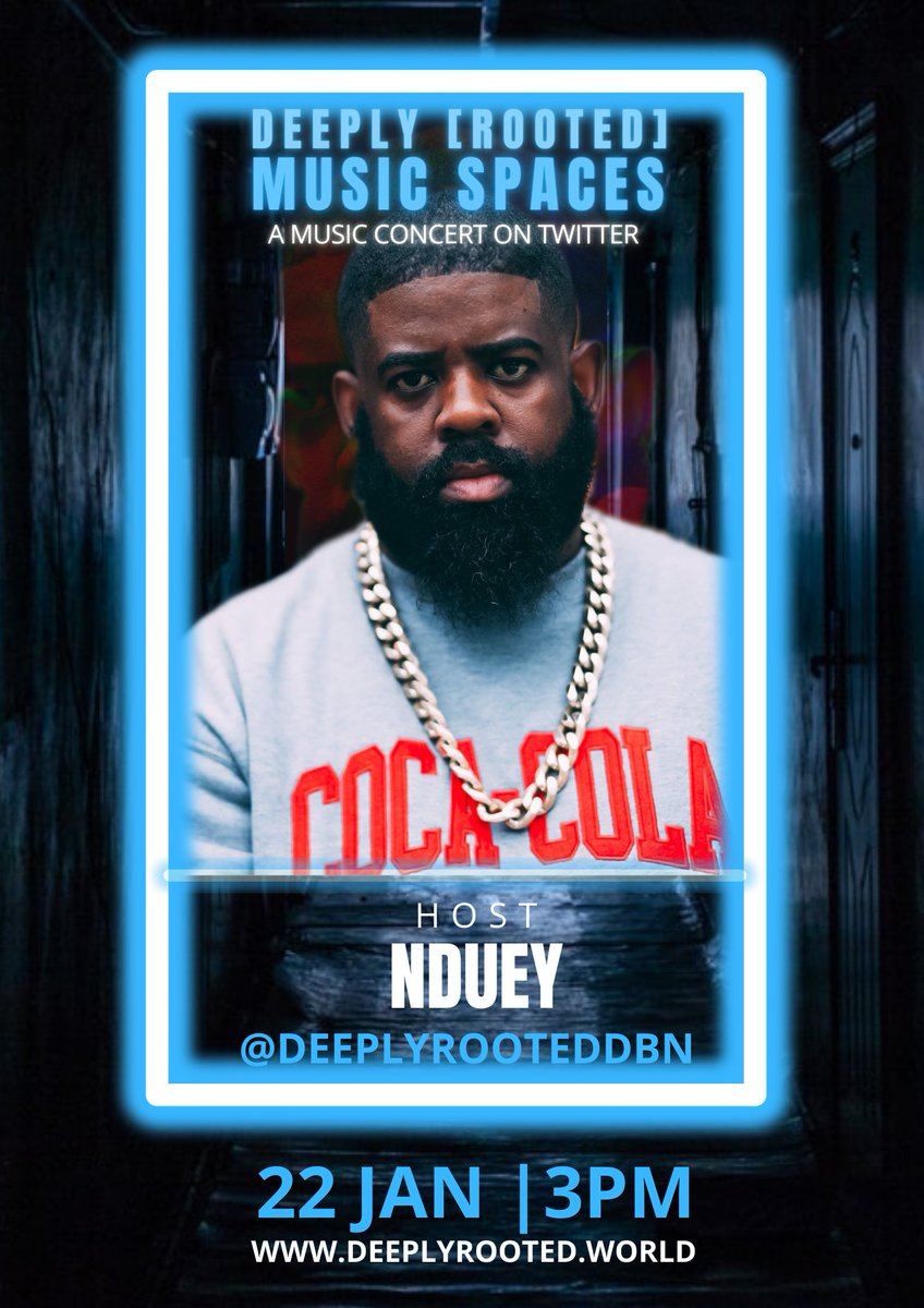 Woke up feeling Godly

Im representing Africa today! 
World first of its kind concert that could completely change how we gig... Im honored! 
plz tune in at 3pm  👉x.com/i/spaces/1rmGP…

hosted by <a href="/Nduey_Escobar/">Drew</a> courtesy of <a href="/DeeplyRootedDBN/">Deeply [Rooted] DBN</a>