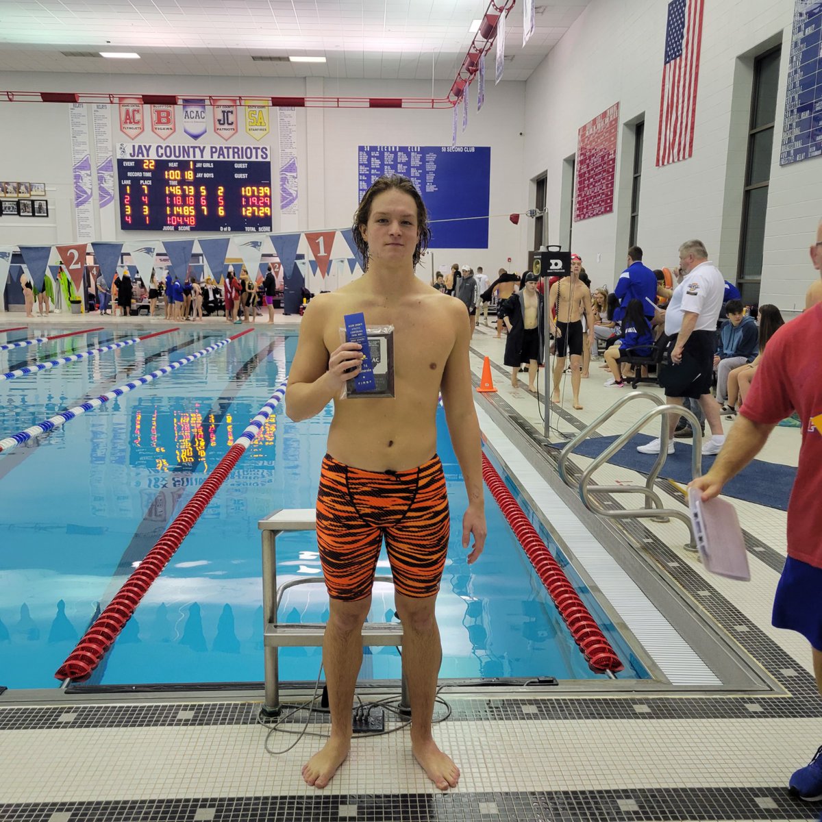JUptgraft's tweet photo. Conference champions in Backstroke Dalton Rodgers and Breastroke champ Caleb Geimer. 2 for individual events for these two and all champs! #sharkattack #tigersharks #questfor8 https://t.co/Ys6ZrdxgFx