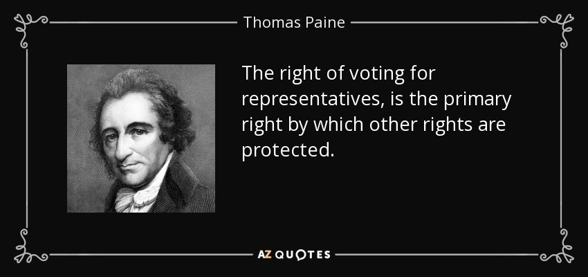 beverlynichols's tweet photo. @MaryLTrump The #RightToVote is what all other rights depend on. https://t.co/TqE2mrKv5p