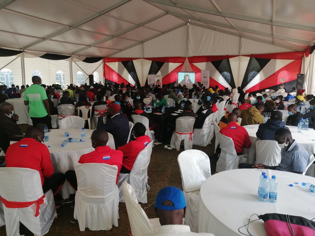BernardKRono's tweet photo. Grateful to @ADAKKENYA for facilitating an educational Anti-Doping session in Eldoret yesterday ahead of the @athletics_kenya National Cross-Country Championship this morning. Refugee athletes were honoured to participate alongside elite #Kenyan competitors.

#IChooseIntegrity https://t.co/tlelalakBq