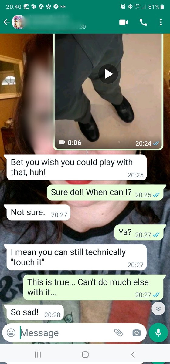 OregonCuck_Hubb's tweet photo. This is a SS of the conversation I just had with @Oregoncuck_Wife while at work... The 6 second video was me rubbing and tapping my locked cock through my pants... 💖💜💗💞💕 #cucklifestyle #denied #sheisincharge #locked #notmycockhercock #nothingforme https://t.co/QLDbyHa8Yo