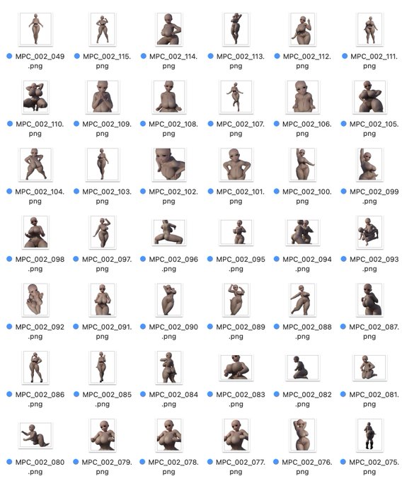 1月はちょっと絵の調子上がらなかったのですが、またムチムチポーズ集を出しておきます! 