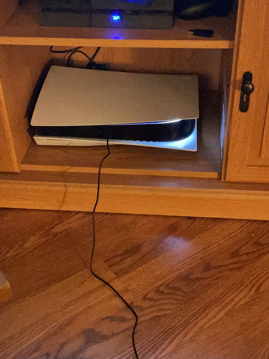 NEILtheKING's tweet photo. Thank you @PS5restocks_etc - if it wasn’t for my crying 3 week old daughter and you guys posting about Target at 430 AM, I would have missed my chance. I actually landed this one and it is home and safe and setting up! Y’all rock!! Now I wait to see if FedEx deliverers the 1st 1 https://t.co/KlwtgcvTgw