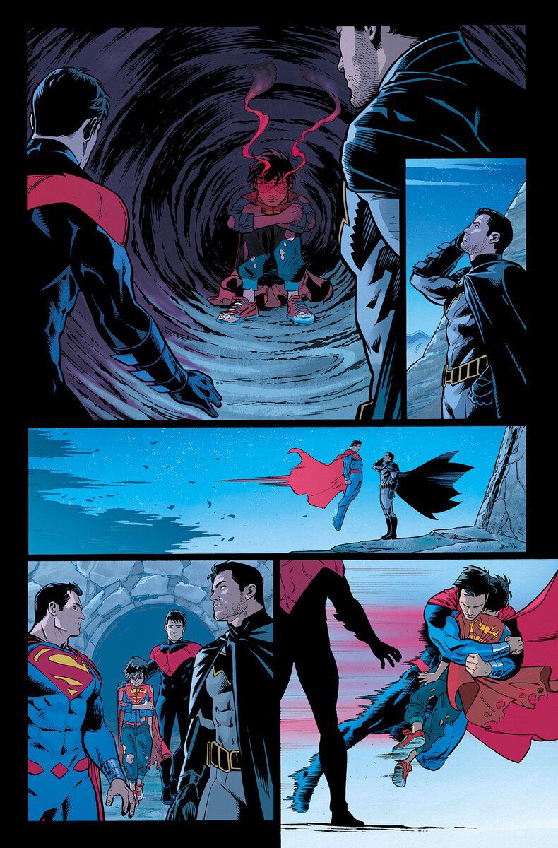 BiJonKent's tweet photo. The preview for upcoming Nightwing/Superman crossover
It looks like they're gonna retcon Jon's complete life with this flashback by pretending Jon grew up naturally earlier in the timeline instead of being aged up in Rebirth. I can't even describe how I would feel about that... https://t.co/A9CEKXZwbO