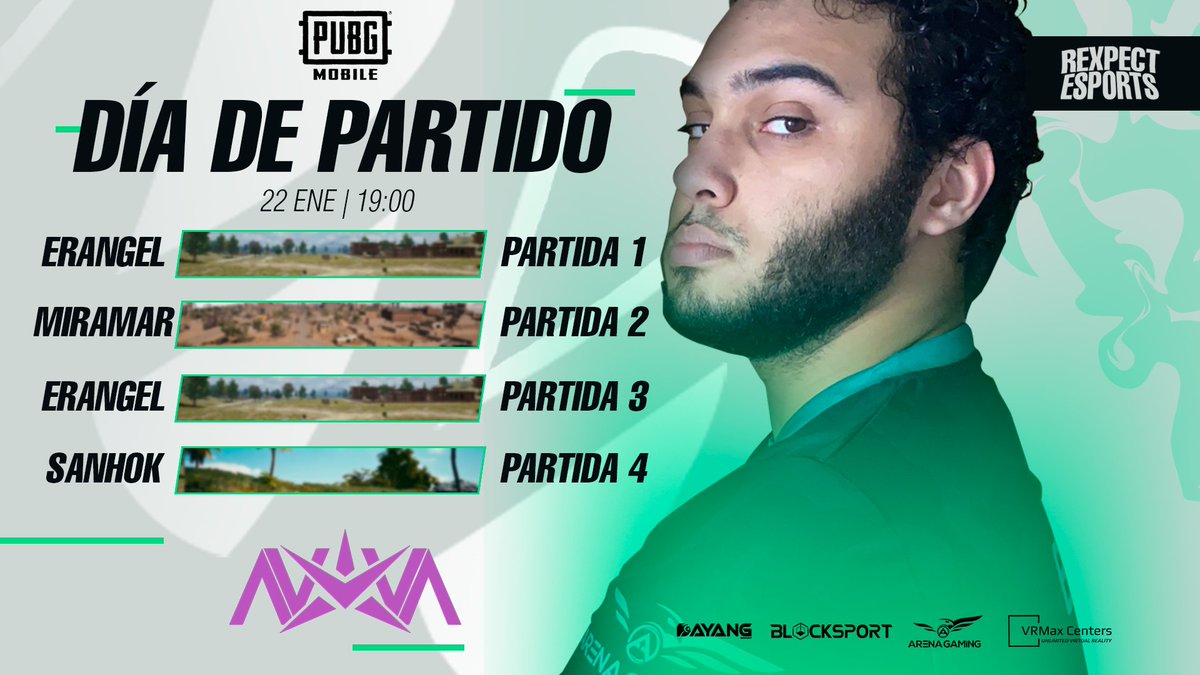 Rexpectesports's tweet photo. Esta tarde vuelven nuestro chicos de #rexpect_pubgm a la carga.
🗺 4 mapas
🏆 @PUBGMSpain
⌚️ 19:00
🖥 https://t.co/jiXmiB7MTH
A por el pollo muchachos!
#RoarWithUs🦖💚 #GoRex👊 https://t.co/A6a2p6cCmd