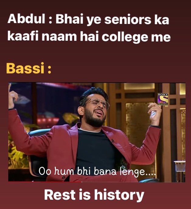 byte_walker's tweet photo. #SharkTankIndia kafi naam bana raha hai in memes #bassi https://t.co/QM82YD7piF