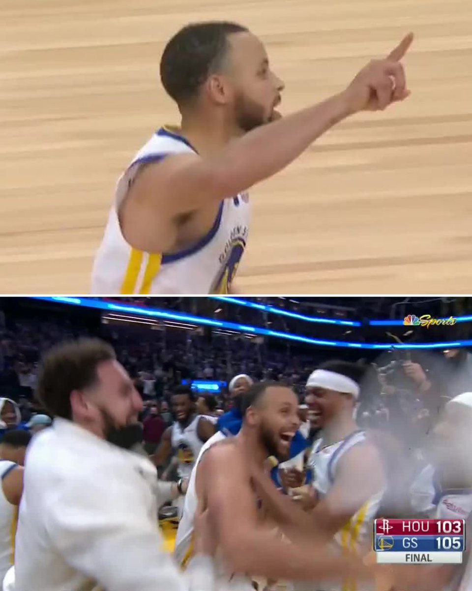 espn's tweet photo. STEPH'S FIRST CAREER GAME-WINNING BUZZER-BEATER 🔥 https://t.co/ajTLqX8Y8I