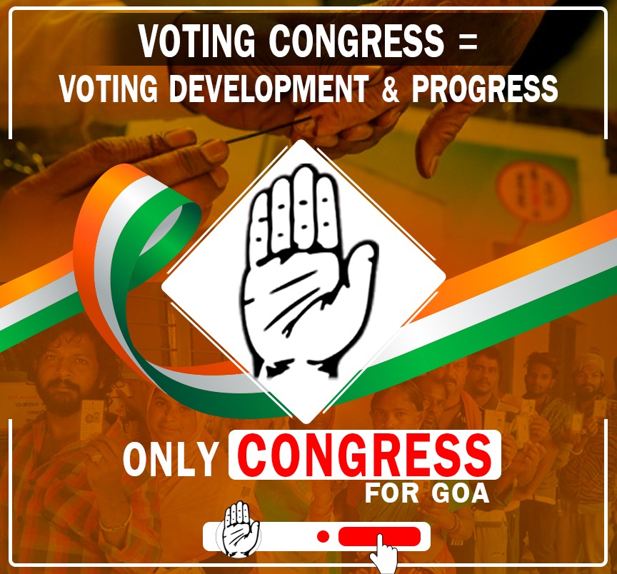 Voting Congress = Voting Development & Progress 

#OnlyCongress4Goa #CongressAhead