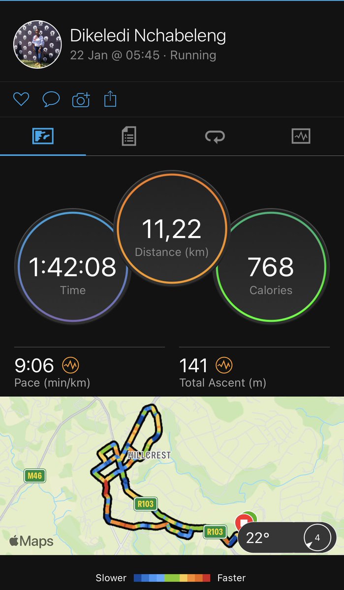 Deekay_Tebza's tweet photo. #RunningWithTumiSole #FetchYourBody2022 my legs were not  vuming today but I never gave up😄😄 https://t.co/3bSA3F2WzW