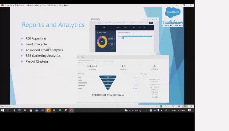 ShaliniiiGupta's tweet photo. Introduction to Pardot by @ChennaiSFUG group. #ChennaiSFUG #DemandBlue @DemandBlue #360degreecloud #360smsapp #trailblazercommunity https://t.co/f5QTQutFSk