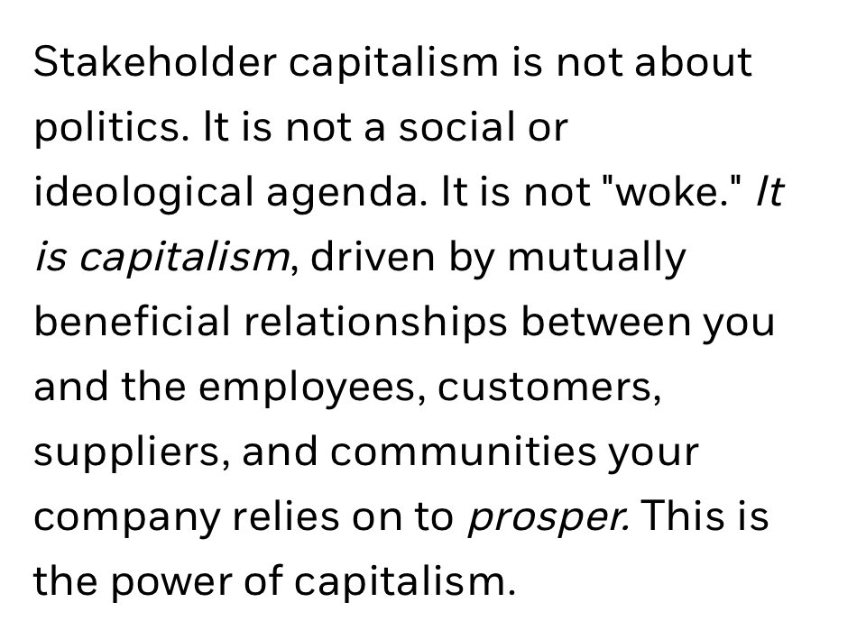s_devonshire's tweet photo. For those interested in the changing nature of business and capitalism - check out Larry Fink (CEO of @blackrock)’s latest letter to shareholders.
#changingtimes #leadership #stakeholdercapitalism #purpose #GoLoveWork https://t.co/d4w5apvaWI https://t.co/bqXZ8LmFBc