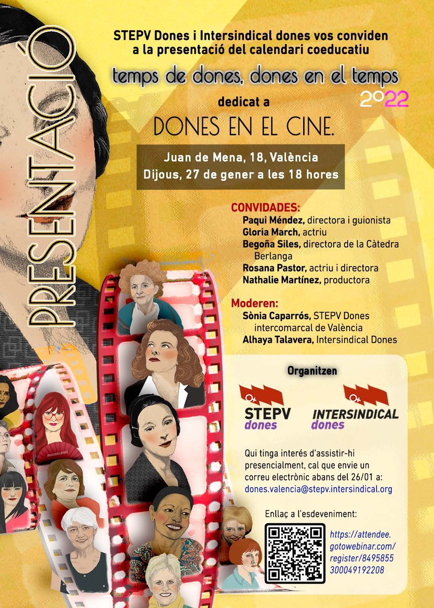 Presentació del Calendari de les Dones 2022 a la Seu d’Intersindical Valenciana: “Temps de Dones, Dones en el Temps”