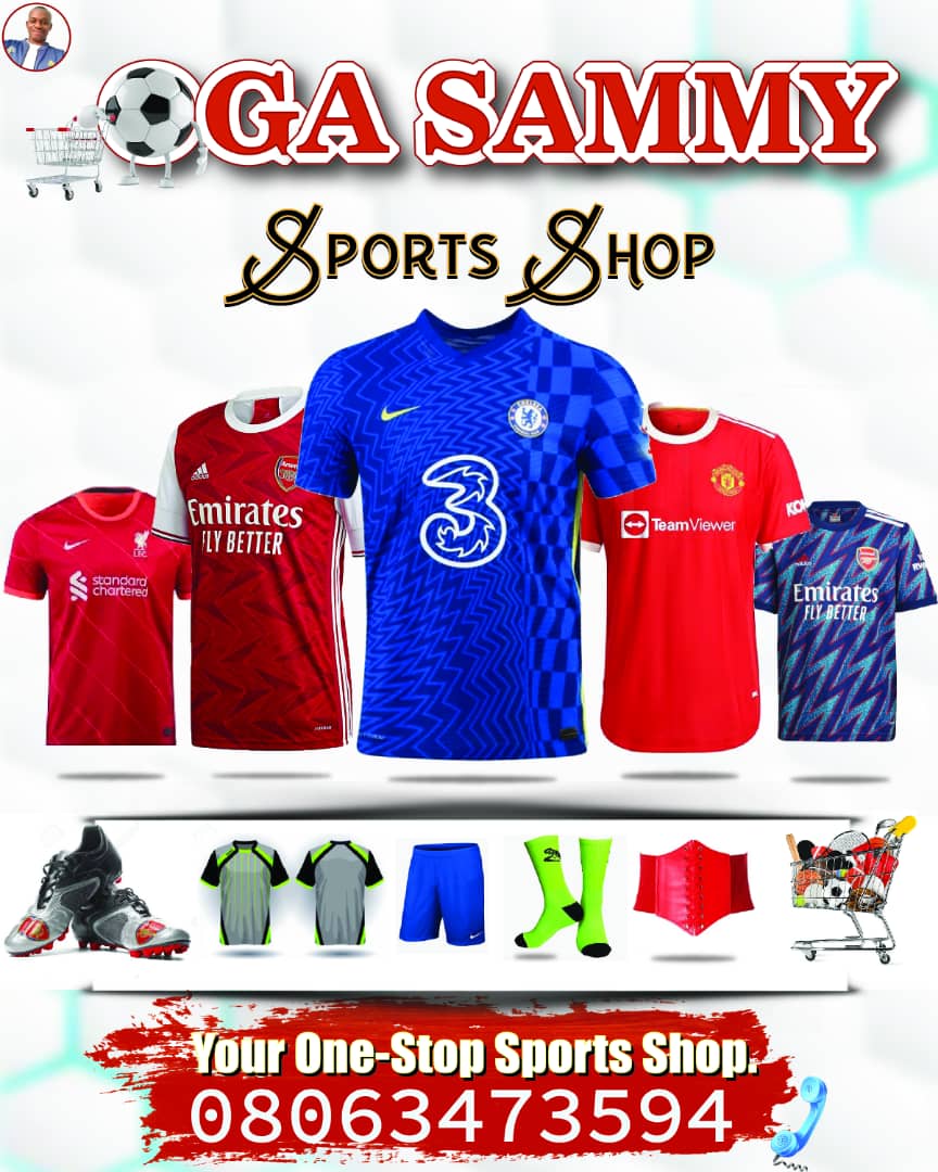 OgaSammyWejinya's tweet photo. I own one of the biggest sports Shops in the city
We sell all kinds of jerseys, kits, trainers, bibs, canvas shoes and sports paraphernalia
Contact us via WhatsApp on 08063473594
#OgaSammySportsShop
#NumberOneInTheCity
#NulliSecumdus https://t.co/JmtObBO7cD