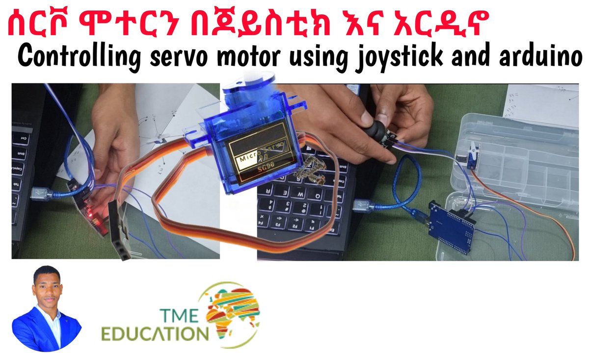 Ezedin_Kamil's tweet photo. ሰርቮ ሞተርን አስመልክቶ ፕሮጀክት መሠረት ያደረገ ትምህርት ከTME education ጋር በመተባበር አቅርበንላችኃል!
የአርዲኖ ኮድ እና ሰርኪውት ኮኔክሽን ማስፈንጠርያ https://t.co/NeXfADDgDS
ቪዲዬ:- https://t.co/BahNDPbmo0
#10thEpisode
#TMEeducation https://t.co/Gy5sPZoR1q