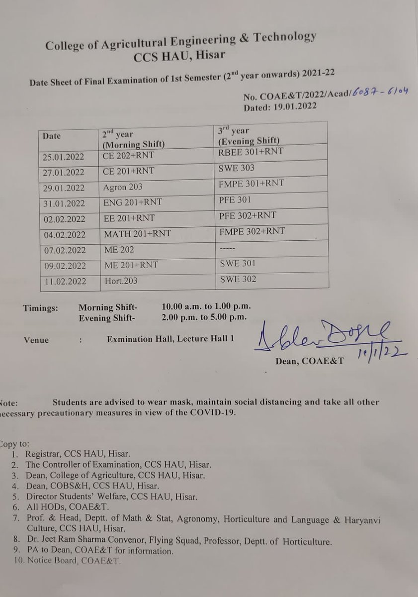 AnilKum01595829's tweet photo. Is this the way CCSHAU stands for their students?
On one side they say that the classes should ve online in pandemic but on the other hand they are conducting exams in offline mode. Where is HAU Management and who cares for us?
@mlkhattar @cmohry @anilvijminister @ccshauofficial https://t.co/yatxcOcR7A