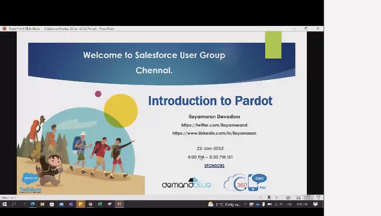 ShaliniiiGupta's tweet photo. Introduction to Pardot ✅ @ChennaiSFUG #ChennaiSFUG #DemandBlue @DemandBlue
#360degreecloud #360smsapp #TrailblazerCommunity https://t.co/4a7IgFUiNp