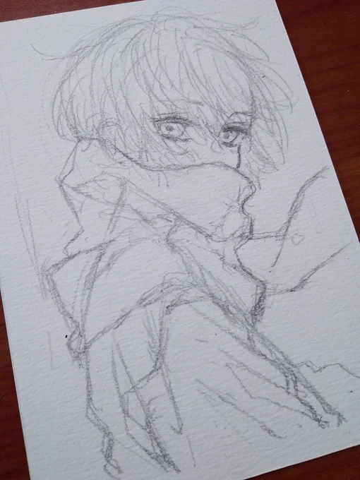 髪の毛バサバサのラフを描くと、この髪誰が線に起こすの…💦ってなる。私です。ひえ 