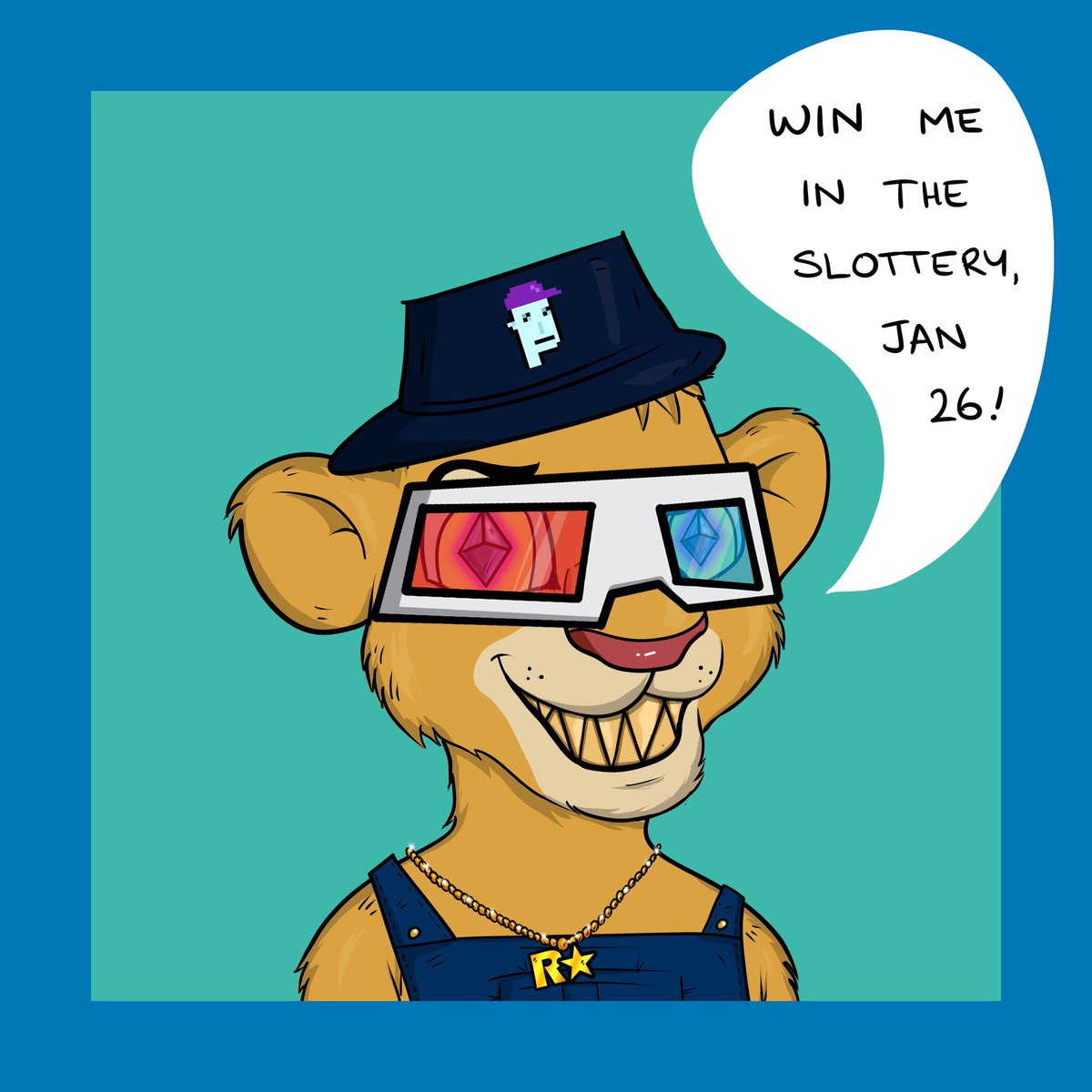 For all the <a href="/RoaringLeaders/">Roaring Leaders</a> fans, don’t forget you can win this in our SLOTTERY on January 26!  Visit theslothlounge.com to buy your ticket!

#NFT #NFTs #NFTGiveaway #NFTcommunity #NFTCollection