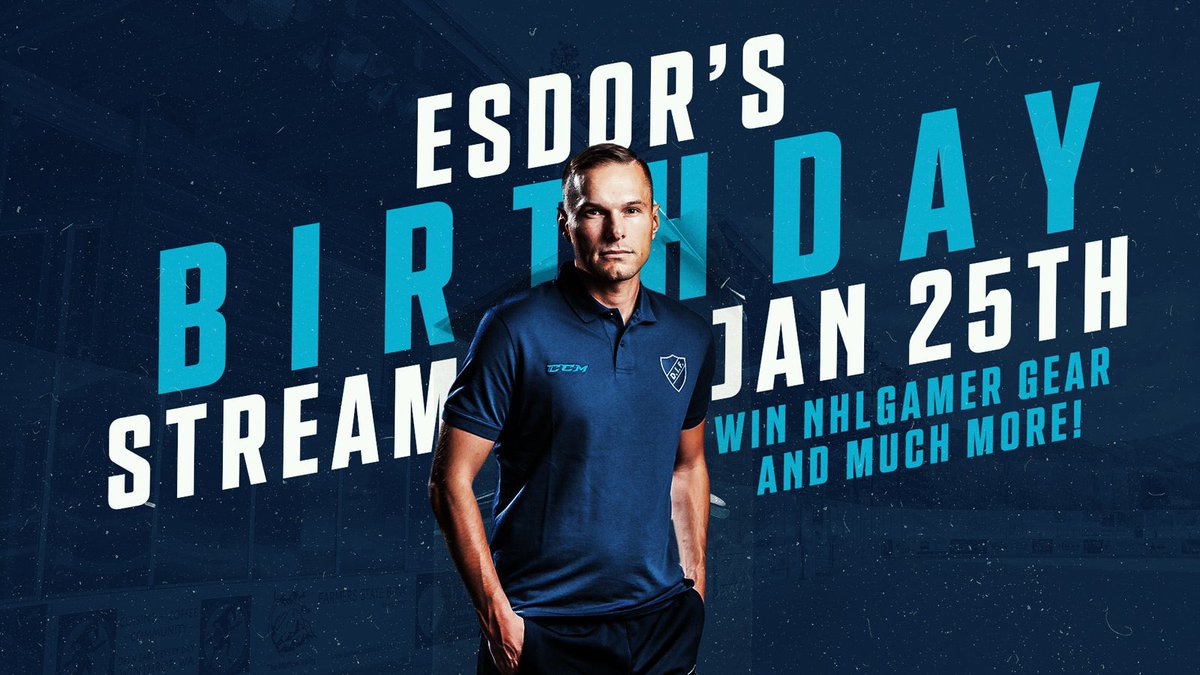 On Tuesday I am turning 31 and ofc I am doing a Birthday Stream like last year😍 During the stream i will give away a NHLGamer hoodie and a t-shirt! Big thanks to @BakerAndTymo  for making this picture🔥The stream starts 11 am CET. Twitch.tv/esdor rt:s are appreciated 🙏