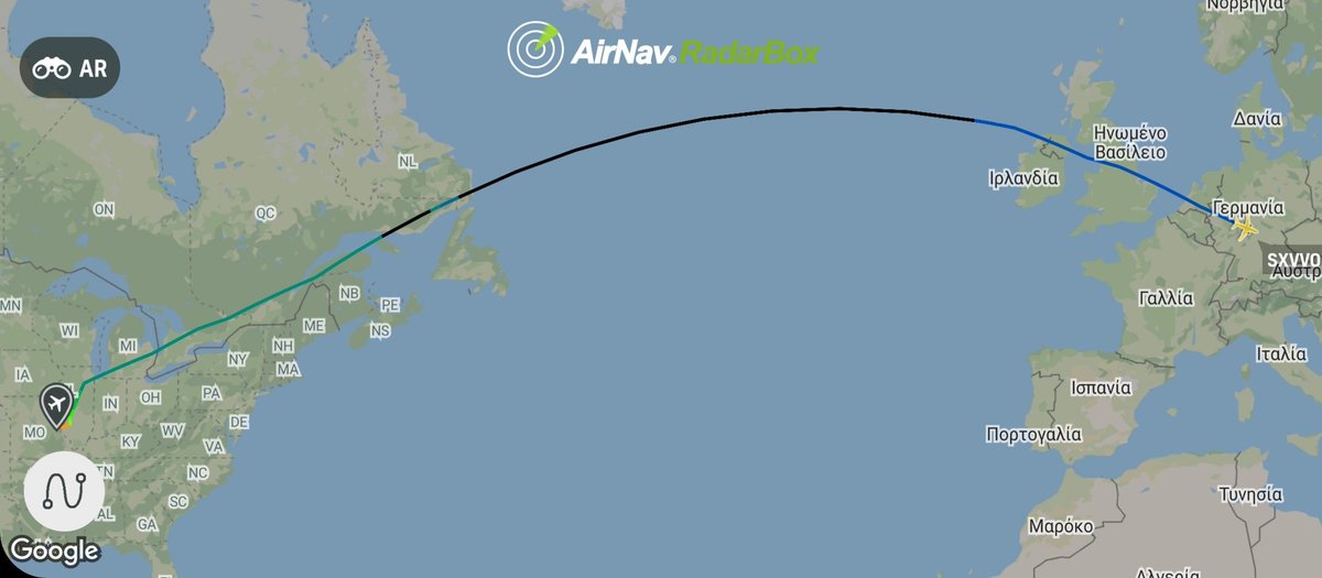 landingsgr's tweet photo. #Καλορίζικο
The 1st #GLF5 for @aegeanairlines reg. SX-VVO #ModeS #46DACF is currently on #deliveryFlight inbound to @ATH_airport #ATH.
It departed yesterday 21/1 from #Perryville #KPCD to #SpiritofStLouis #KSUS/#SUS. 19:26CST t/o for its 1st #transatlantic flight!
#AegeanAirlines https://t.co/aeYCdWVNIl